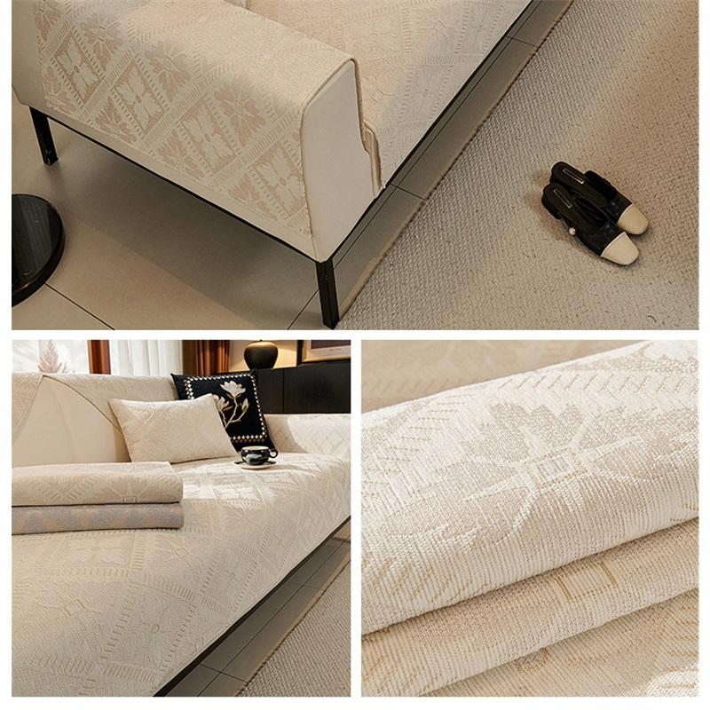 Chic French Style Sofa Cover Modern Chenille Non Slip Cushion Pad Universal For All Seasons