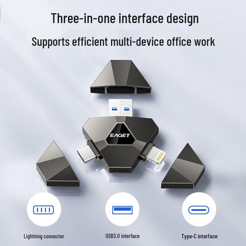 EAGET I90PLUS 3-in-1 Mobile USB Flash Drive