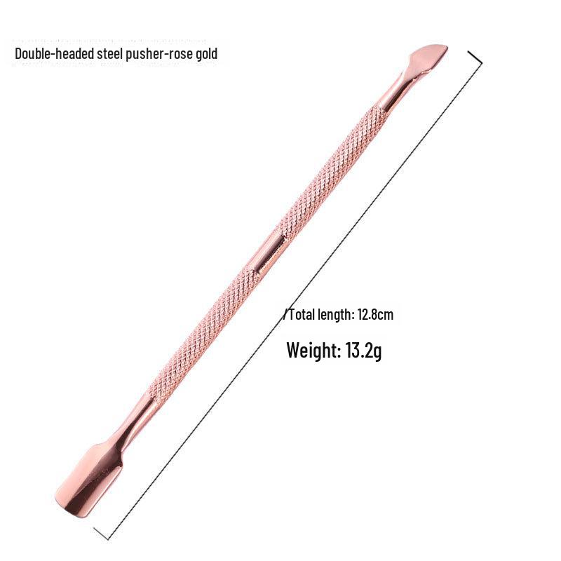 Stainless Steel Double-Headed Cuticle Remover and Pusher Tool for Manicure