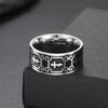  Filigree Cross Rings Stainless Steel Black Style Classic Prayer Ring for Women Men Christian Amulet Jewelry Wholesale
