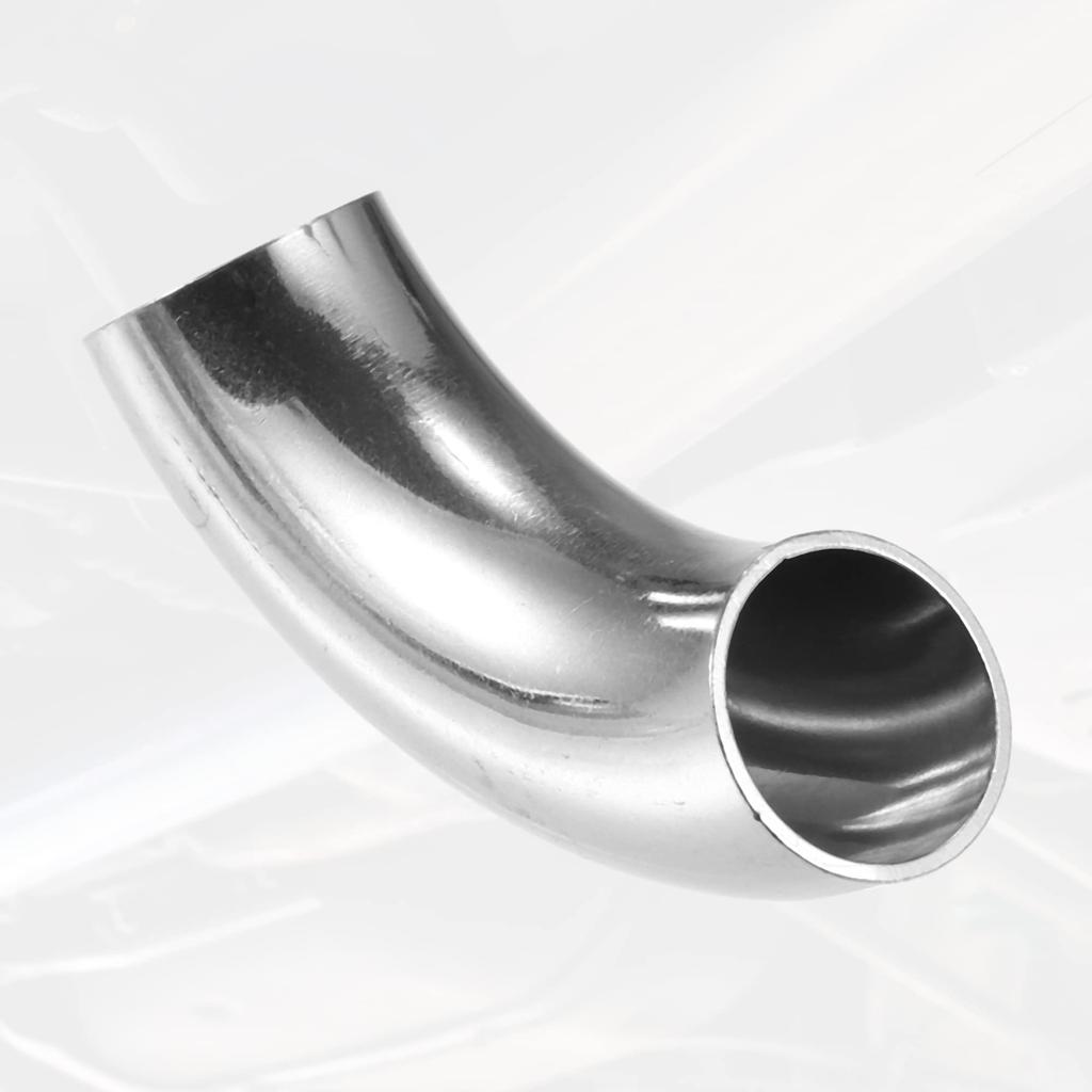 X AUTOHAUX 90 graders dornbøyd albue SS304 rustfritt stål bøyerør eksosalbue