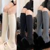 Four Seasons Women's Striped Off-White Mid-Calf Socks - JK Pure Desire Vertical Stripe Japanese Knee High Scrunched Style.