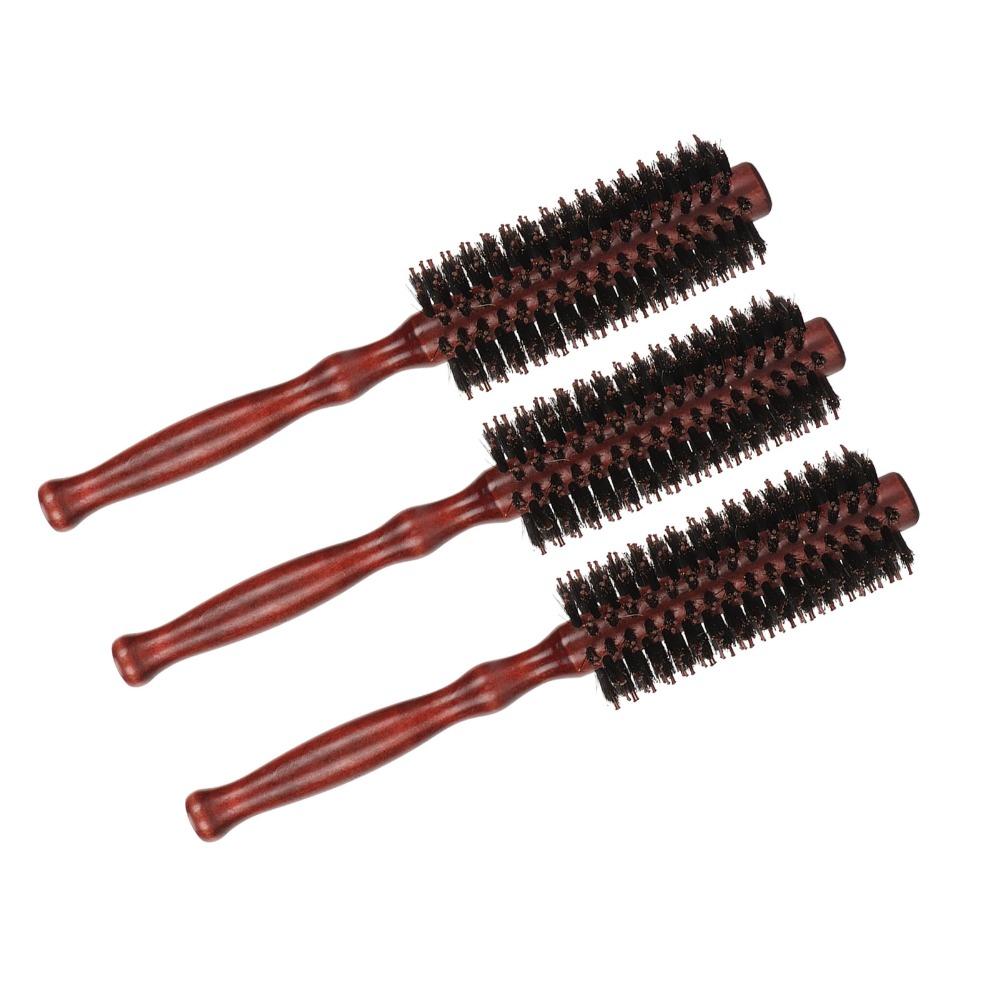 3PCS Vertical Texture Round Hair Brush Static Free Curling Hair Brush  For Women
