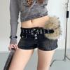 Vintage Punk Y2k Pu Leather Belt For Women With Metal Buckle For Casual Fashion