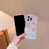 Cartoon 3D Bracket Phone Holder Case For IPhone 16 15 14 13 12 11 Pro Max Plus X XS XR Rainbow Love Heart Holder Stand Cover