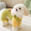 Dog Quad Funny Sausage Mouth Warm Small Bigbear Teddy Flannel Traction Pet Clothing