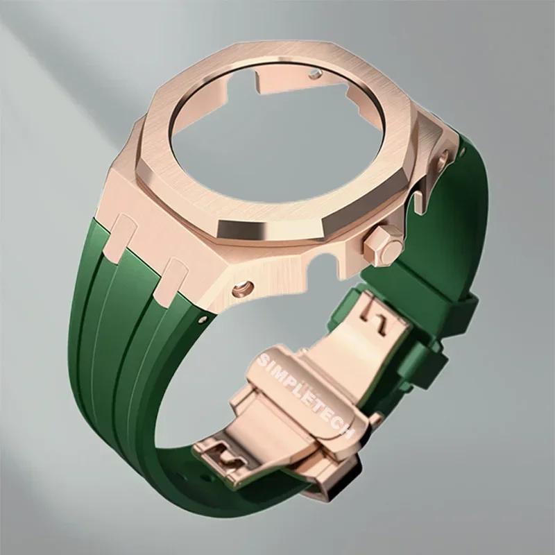 Mod Kit GEN5 GA2100 Metal Bezel for G shock Casioak Modification 4th Generation Rubber&Steel Watch Case Strap GA-B2100 2110