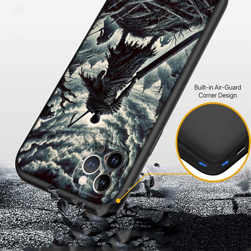 CJ9 Anime Berserk Guts Phone Case for Samsung Galaxy A11 A12 A13 A15 A52S A53 A55 A56 A70 A71 A72 A73 F06 F16 F56 S10 Plus S10e