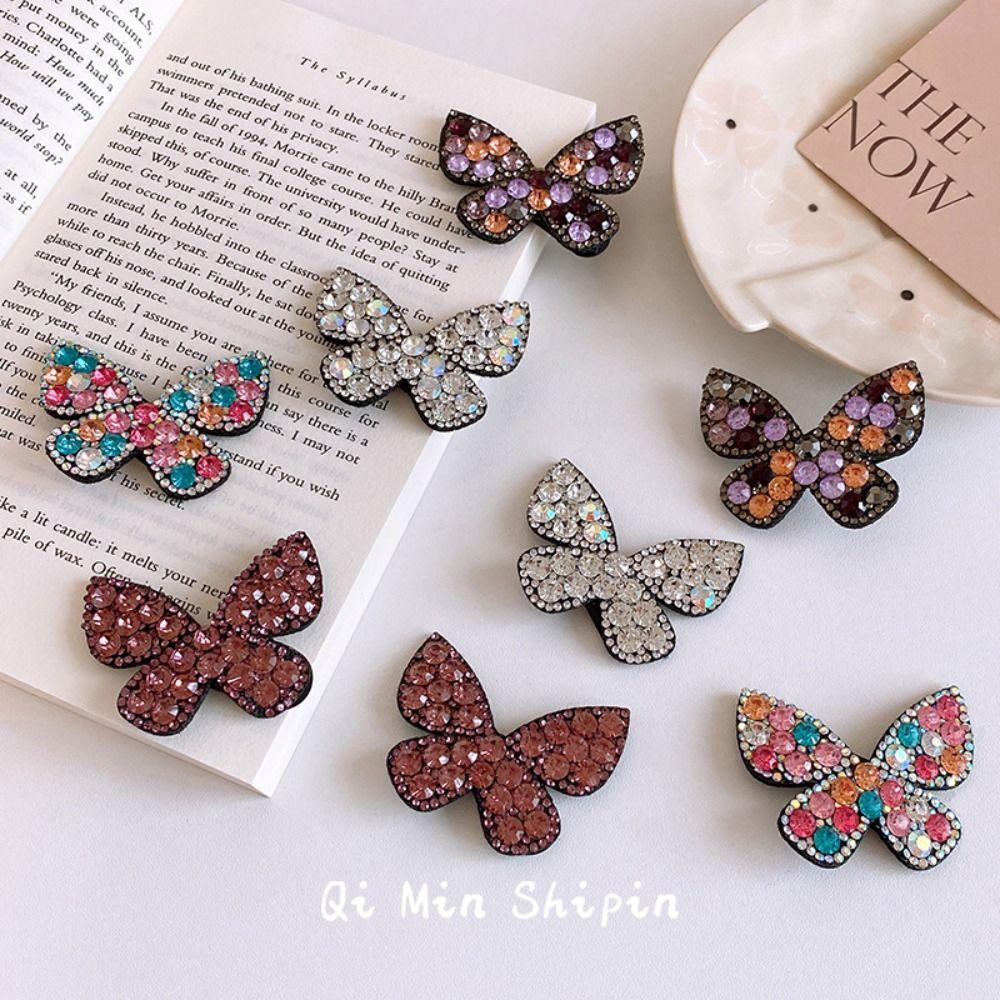 

Kroean Style Butterfly Hair Clips Y2K Rhinestone Side Clip Fashion Gift