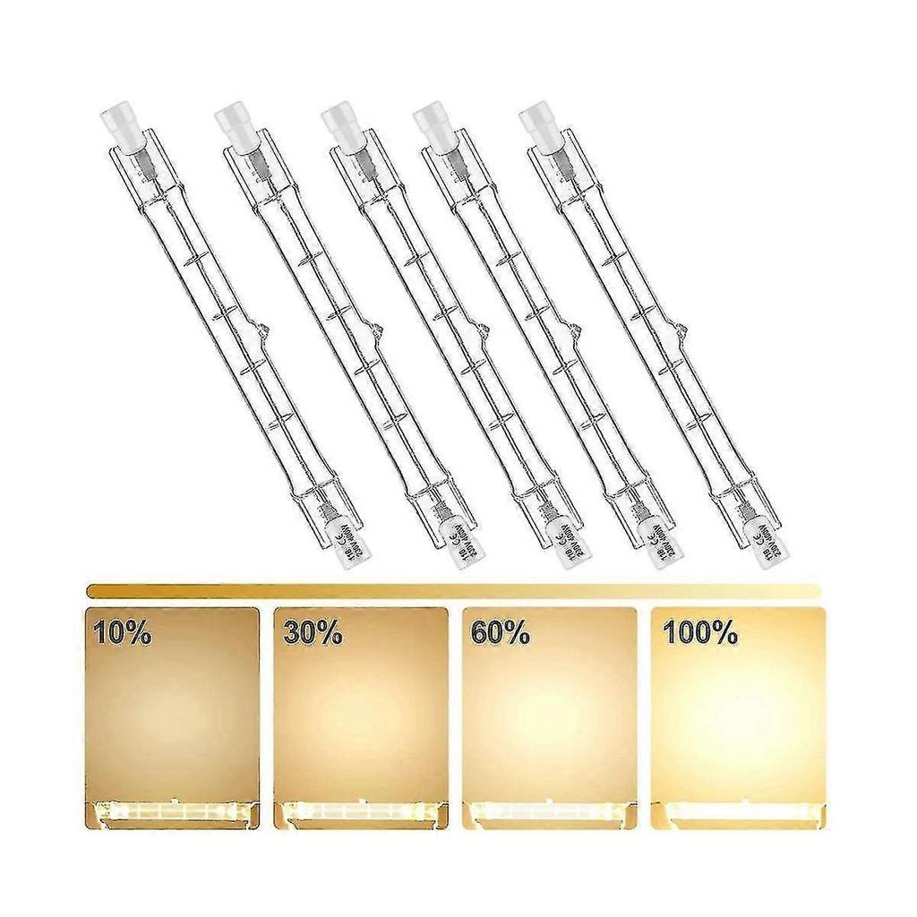5 Pack R7s 118mm 300w 230v,r7s Halogen Linear Light Bulb, Dimmable Halogen Lamp For Construction Wo,hw