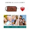 Whatna Antique-Style Tanned Natural Cowhide Leather 2-Way Mini Second Bag for Men, Handbag, Clutch, Small Box-Shaped Bag, Genuine Leather, Formal,