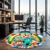 Cocomelon Printed Round Rug Carpet Chair Rug Area Rug Entryway Doormats,for Office Chair Living Room Bedroom Kitchen Room.
