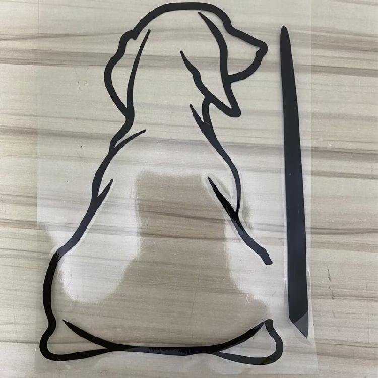 Smiling Puppy Car Window Sticker Removable Decal Personalizes Pet Car Accessories for Vehicles Glass Surfaces Gifts