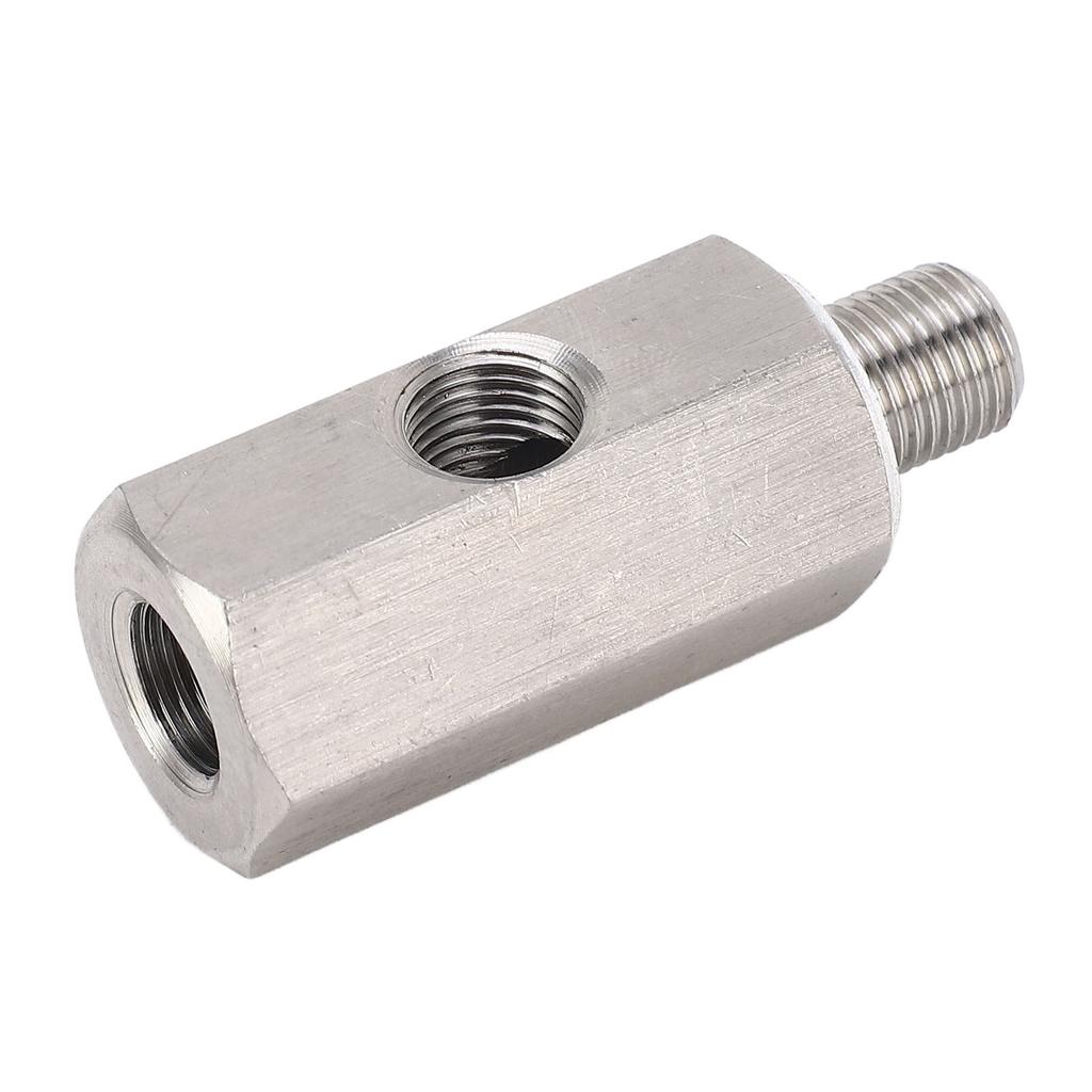 M10x1.0 Oil Pressure Sensor Tee To M10 Adapter Turbo Supply Feed Line Gauge Stainless Steel
