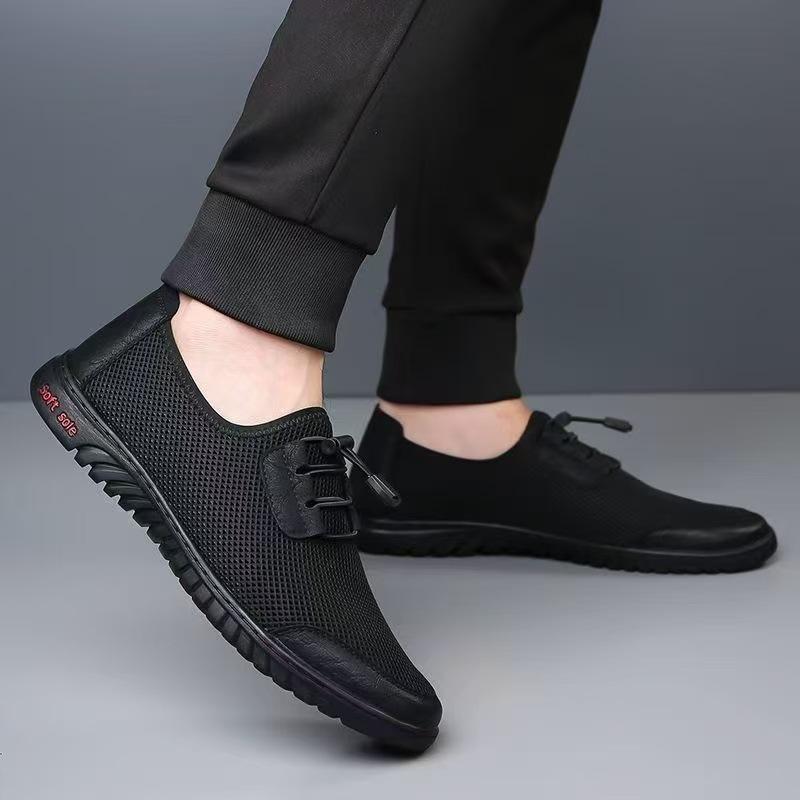 Men's Shoes, Fly-woven Comfortable Ultra-light Men's Shoes, Light Outdoor Shoes In Summer, Trendy Versatile Fly-woven Shoes, Driving Shoes