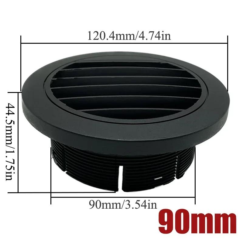 2X 42/60/75/90mm Car Parking Heater Air Vent Outlet Heater Ducting Pipe Air Joiner Directional Rotatable For Webasto Eberspacher