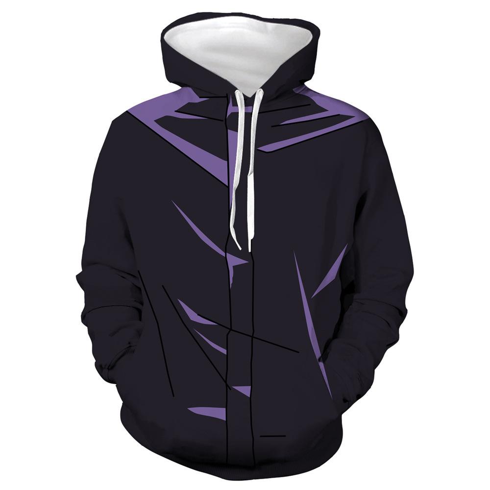 3D Digital Printing Men's Hooded Sports Sweatshirt Fashion Cartoon Animation Casual Sweatshirt