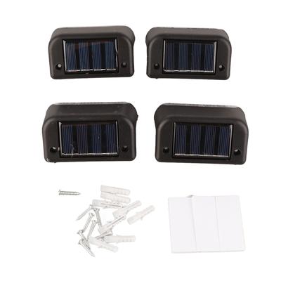 4 Stück Solar Stufenleuchte Weißes Licht Wasserdicht Hohe Festigkeit Solar LED Deckleuchte Außen Treppe