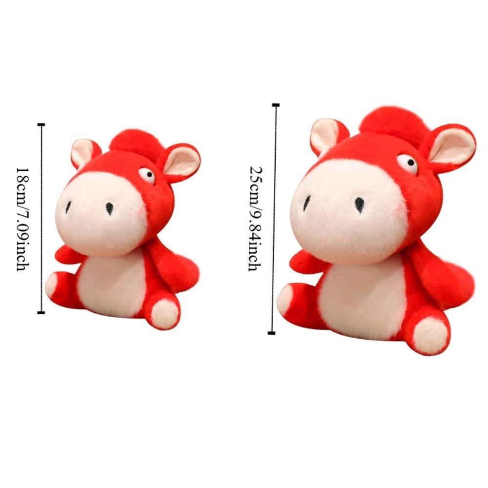 18/25cm Plush Pony Doll Soft Cartoon Steed Doll Plush Toys Zodiac Pony Figurine  Festive Decor