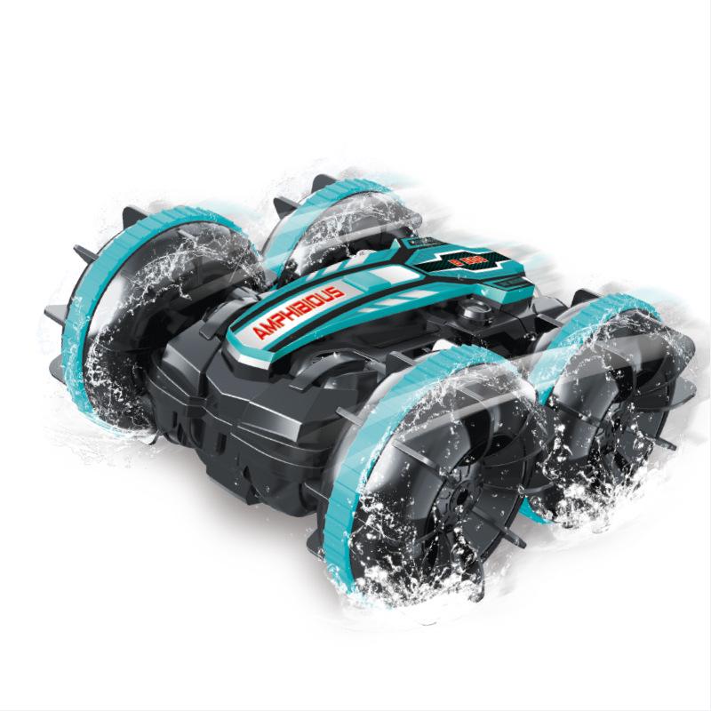 Amphibious Remote Control Stunt Car - Double-Sided Land & Water Toy Vehicle