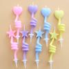 New Birthday Cake Twist Candle Colorful Curved Thumb Creative Love Five-pointed Star Shape Candle