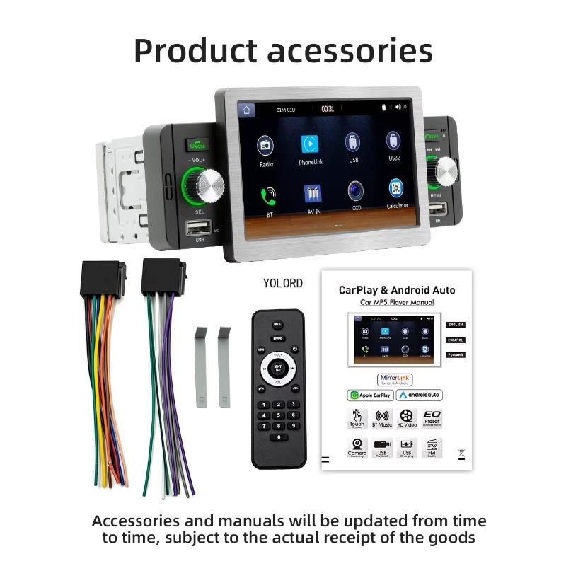 Touch Screen Multimedia FM Auxiliary Input Bluetooth USB Mirror Link Universal Autoradio 5 Inch 1 Din Car Radio MP5 Player