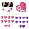 F26C 10Pcs Awareness Brooch Heart Alloy Pin Awareness Lapel Pins with Back Clasp For Healthcare Workers