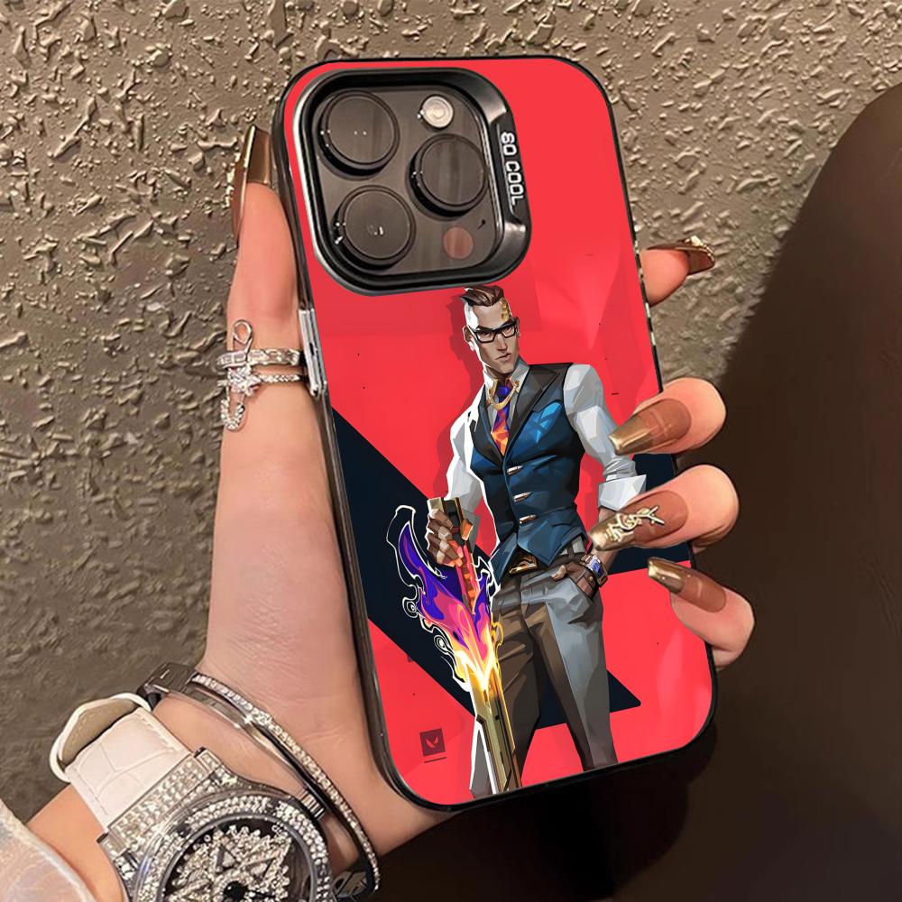 

Valo Chamber Phone Case for iPhone 17 16 15 14 13 12 11 X XR XS Air Pro Max Plus Black Colorful Silver Cover iPhone X