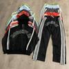 Unisex Oversized Hooded Sweatshirt With Letter Print Cotton Pullover Top Matching Pants Set Casual Streetwear