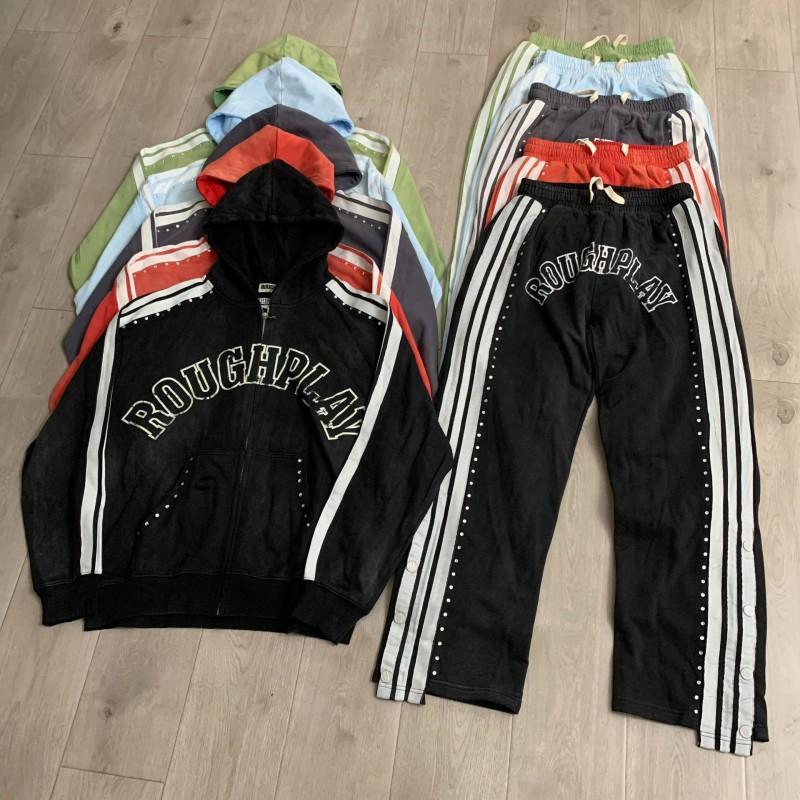Unisex Oversized Hooded Sweatshirt With Letter Print Cotton Pullover Top Matching Pants Set Casual Streetwear