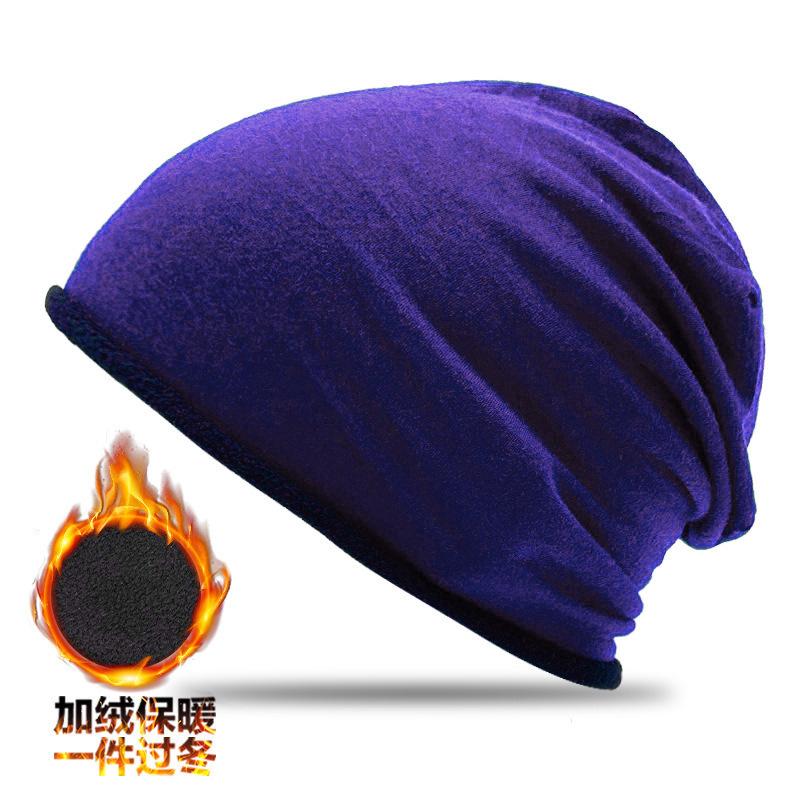 

Winter versatile pullover hat men s fleece stacking hat outdoor riding ear protection cold bag hat confinement hat women M（56-58cm）