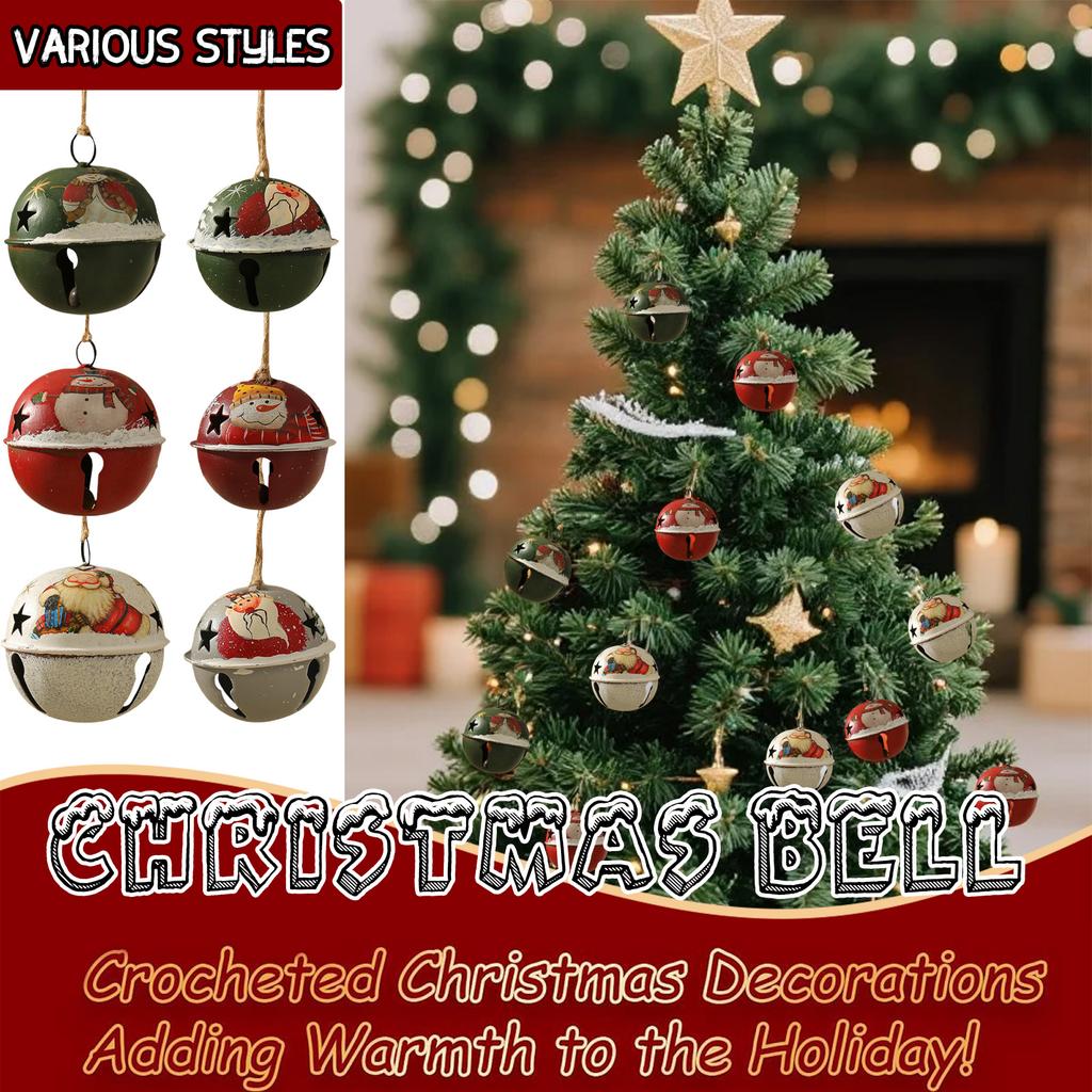 Christmas Tree Pendant Retro Old Christmas Wrought Iron Bell Decoration Pendant