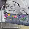 [2D Flat] 1pc Acrylic Heart-Shaped Christian Prayer Table Decorative Sign - Contemporary Multifunctional Tabletop Blessing Board with Bible Verses - A