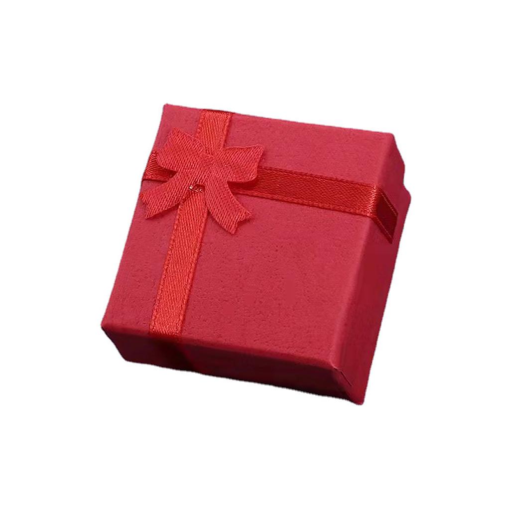 Schmuckschatulle Displayverpackung Ringetui Schleife Schaufensterhalter Ohrring Armband Halskette Organizer Quadratisch 4x4cm