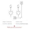 1 Pair Of Retro Gothic Style Thorn Heart Design Earrings, Heart-Shaped Earrings With Spikes, Neutral Earrings Holiday Party Gift