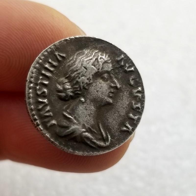 Antique Greek Brass Silver-Plated Commemorative Coin H01186