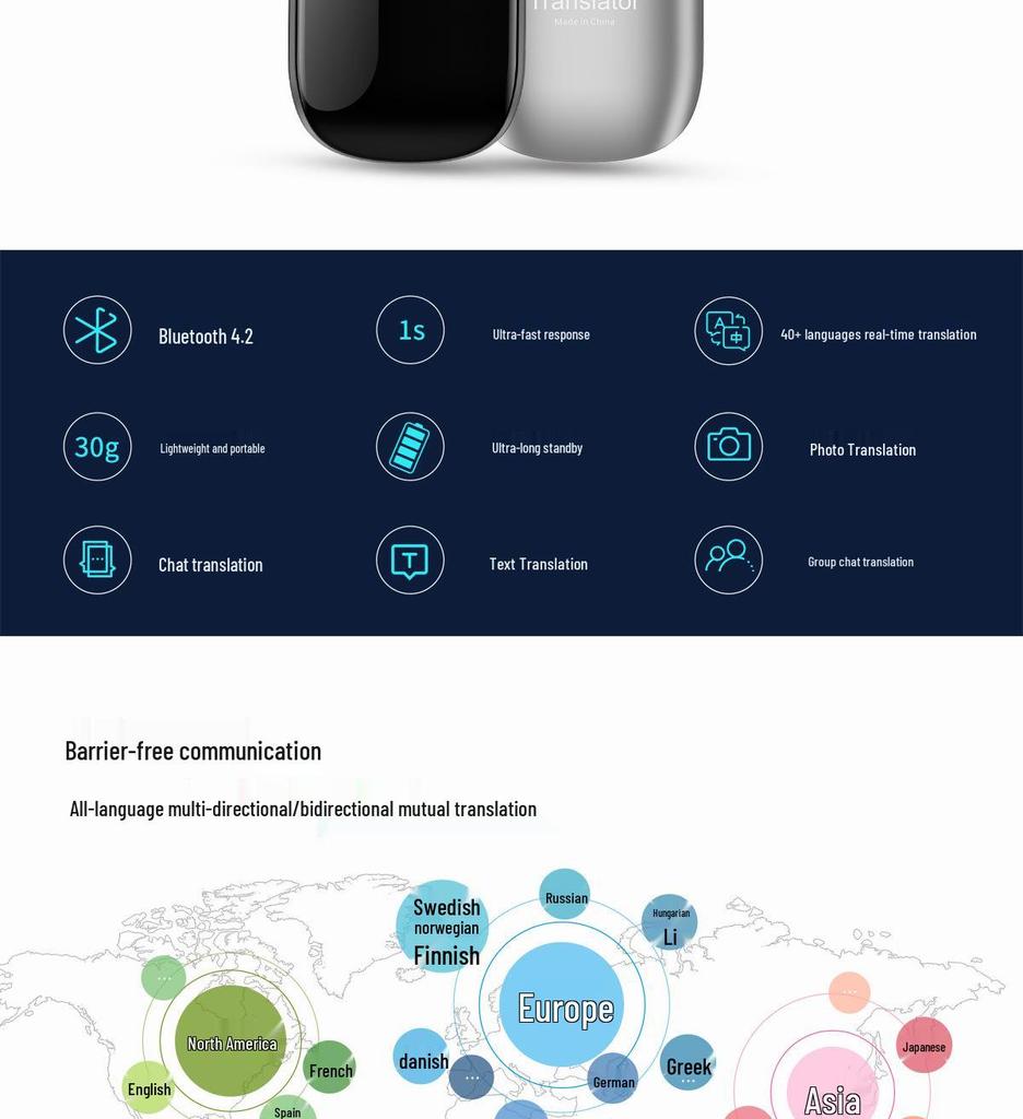 G5 Multilingual Bluetooth Translator Stick: Smart, Cross-Border Translation Device