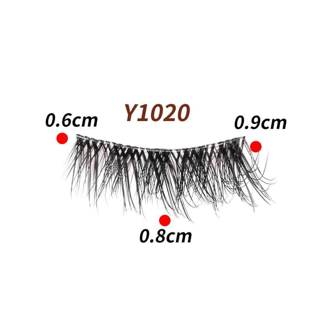 10 Pairs Transparent Band Half Eye Cat Eye False Eyelashes - 3D Layered, Natural, Thickening & Lengthening