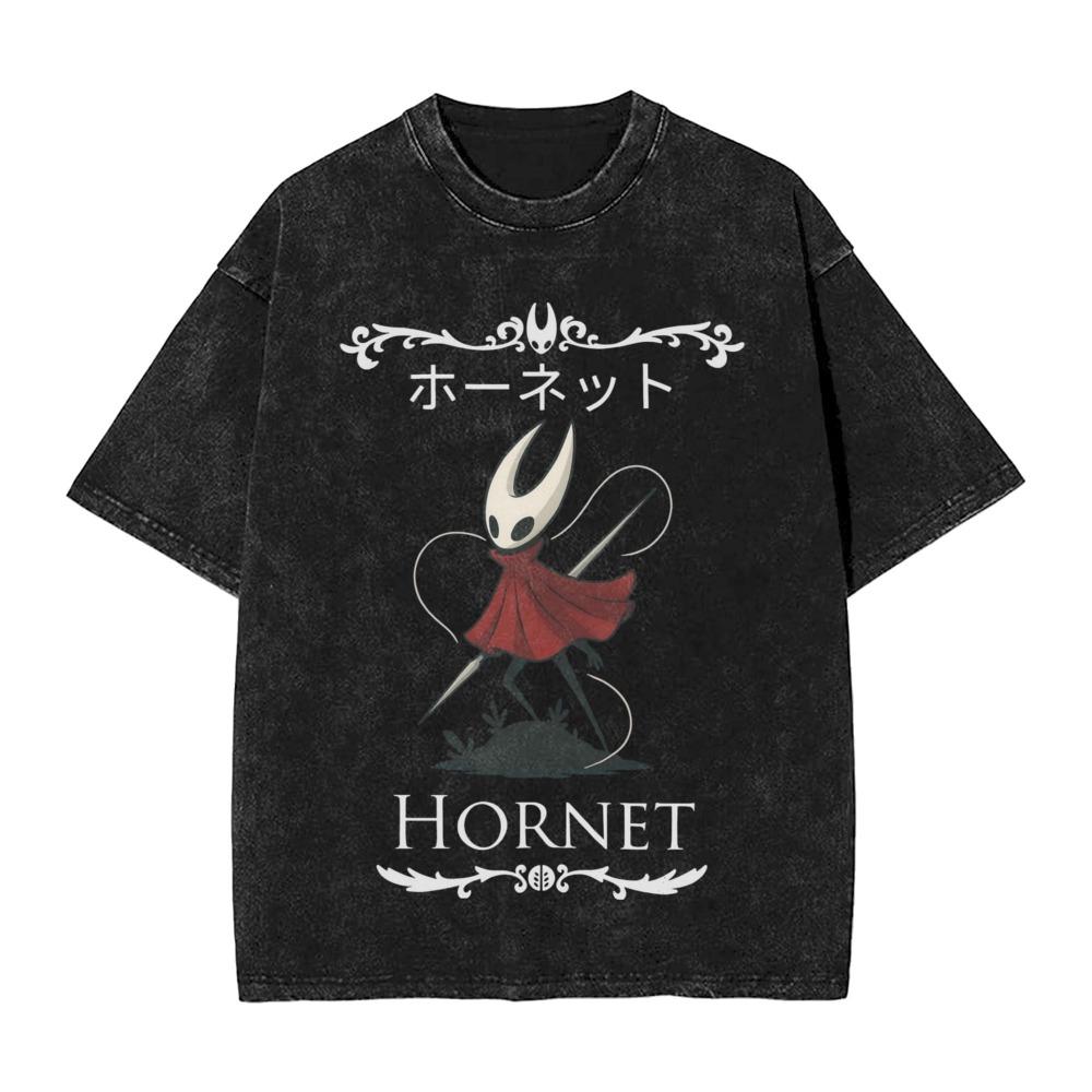 Mode Vintage Herren- und Damen-T-Shirt Hollow Knight Print T-Shirt Locker Kurzarm Streetwear Sommer Lässig Kinder Oberteile Kleidung