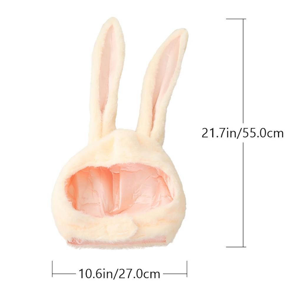 Osterhasenhut Requisite Hasenohren Plüschmütze Kleidung Beige Party Neuheit Kopfschmuck