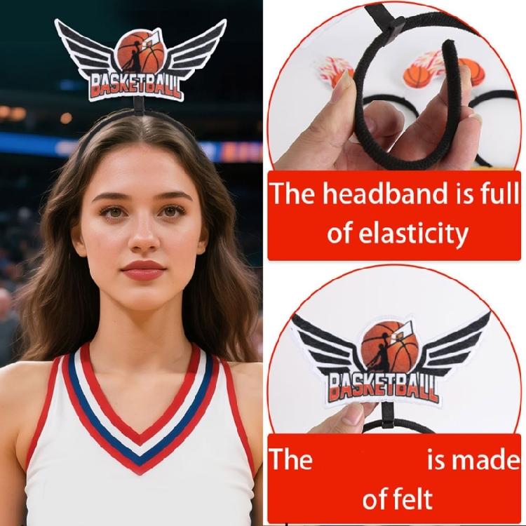 Basketball Championship Hairhoop Sporty Hairband with Nonwoven Fabric Design For Sports and Basketball Enthusiasts