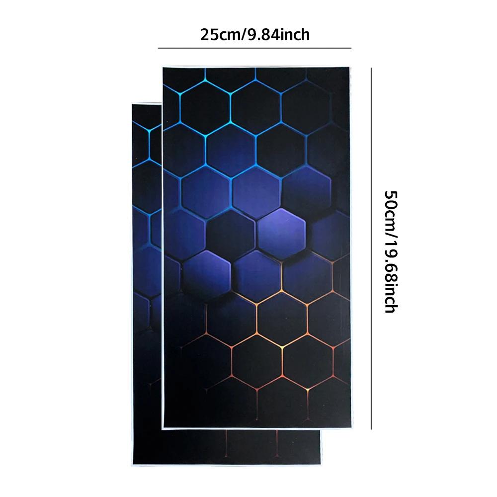 Car B Pillar Sticker Honeycomb Hexagon Auto Center Column Decoration Cover Scratches Waterproof Decals for Truck Car Accessories