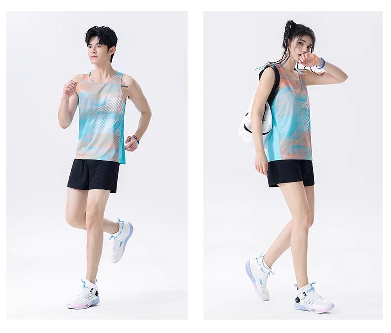 Unisex Track & Field Suit Set - Training Vest & Three-Point Pants for Running & Hurdles