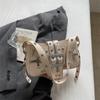 Yogodlns Borse a Spalla da Donna in PU Stile Punk con Borchie Moda Retro Y2k Stampa Leopardo Borsa Sottobraccio da Donna Design Raffinato con Cintura Borse Cool per Ragazze