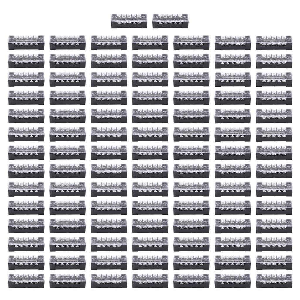 TB‑1505L Terminal Block 5 Positions 600V 15A Dual Row Screw Terminals Strip for Distribution Boxes D