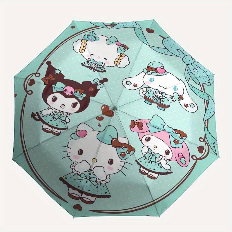 1pc Hello Kitty Pastel Collection Umbrella with Plastic Handle,Suitable for All Seasons Home Travel Outdoor UmbrellaSanlio342