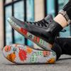 Medium tube rain shoes men's new non-slip water shoes fashionable outdoor flat-bottomed water boots kitchen short tube rubber shoes women's