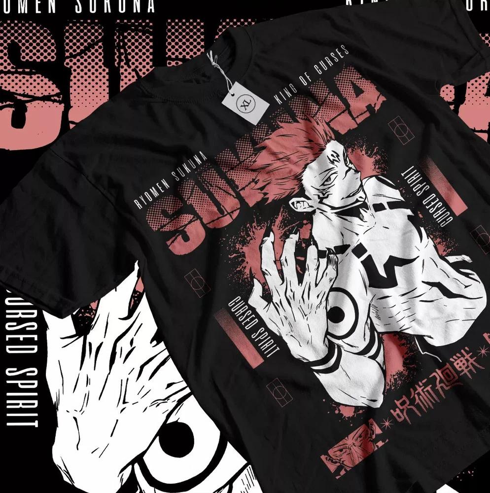 RyoUnisex Sukuna TShirt Jujustu Kaisen Jujutsu Kaisen Horror Gift Shirt Black S