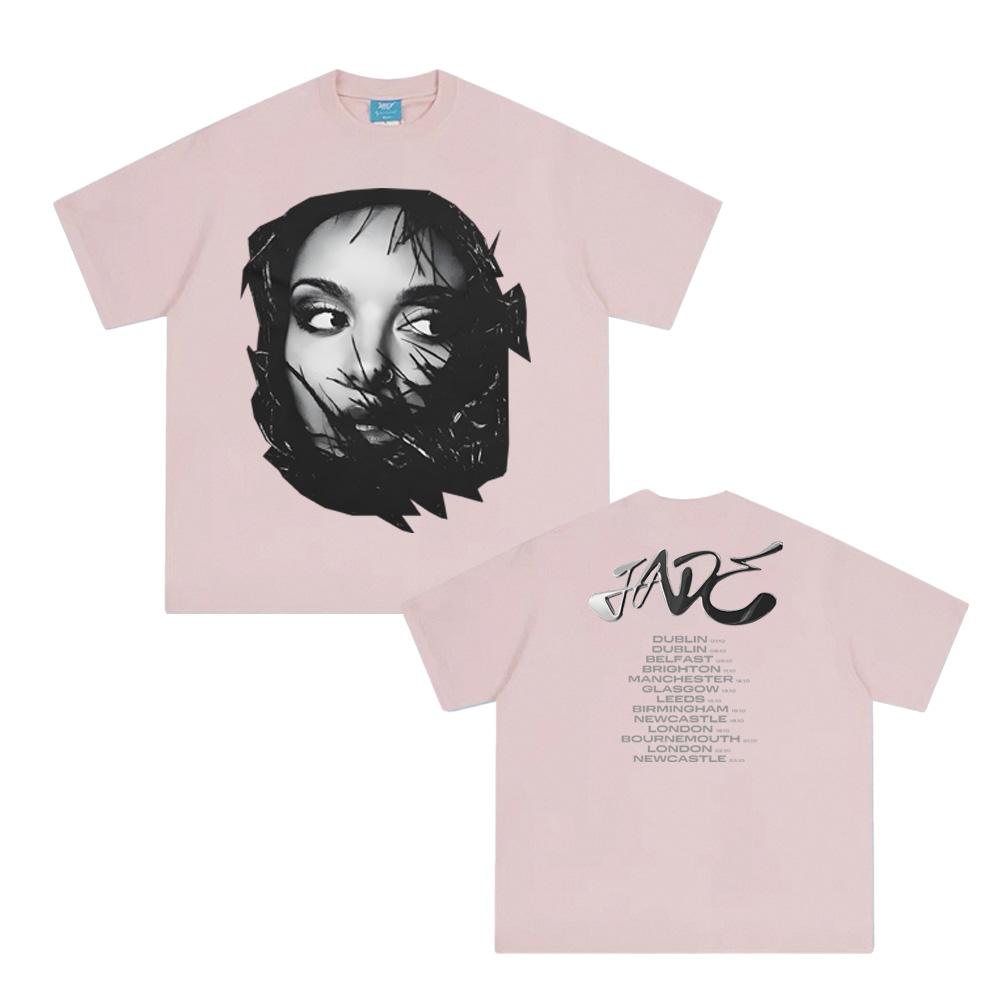 JADE UK & IRE DATEBACK TOUR TEE Jade Thirlwall Potisk Tričko Léto 100% Bavlna Vysoká Kvalita Nové Vintage Punk Ropa Hombre