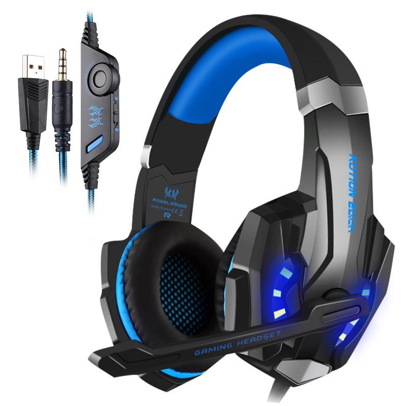 KOTION EACH G9000 Gaming Headset with Wired E-sports Controller and Computer Compatibility